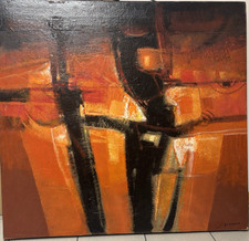 MARTINO BISACCO - OLIO SU MASONITE - 111 X 105 CM. - IL CANTO DELL'AURORA