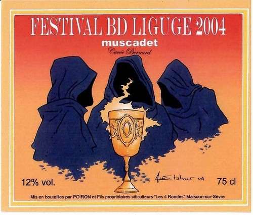 Etiquette vin muscadet 2004 - vin,