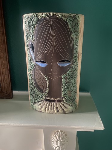 Vaso ritratto ceramica - , mcm