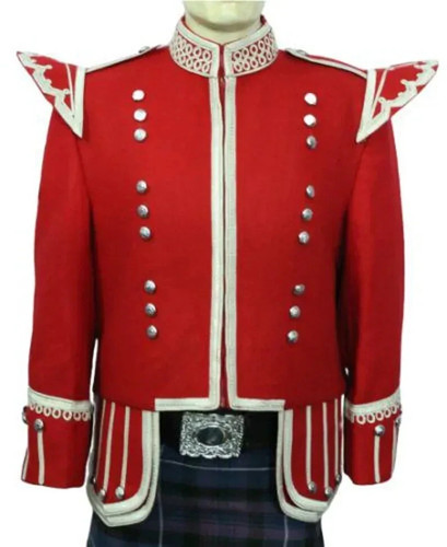 Giacca kilt doppio lana - , rosso