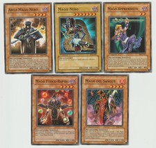 Yu Gi Oh 5 CARTE MAGO SD6 1à Edizione , Nero Fuoco Abile Sangue Apprendista