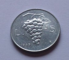 Italia 5 Lire 1949, Grappolo