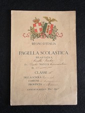 Pagella Scolastica Classe IV  Femminile Regno d'Italia 1927 1928 Ventennio