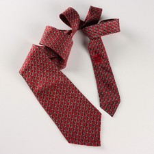 Hermès Cravatta Vintage 59EA Seta con Stampa Francia Originale