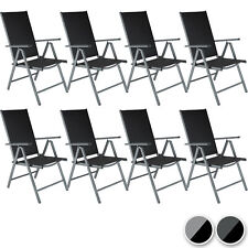 Set 8x sedie giardino alluminio arredamento esterno pieghevoli terrazza camping
