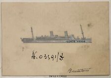 TRANSATLANTICO CONTE VERDE  LLOYD SABAUDO GE BOZZETTO PER DIST. JANESICH TRIESTE