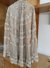 Tovaglia Rotonda Antica Fatta A Mano ad uncinetto 