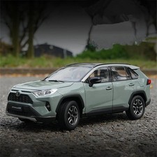 Modellino SUV pressofuso in lega Toyota RAV4 1:32 auto sportiva luce sonora bambini giocattoli regalo