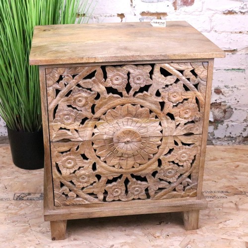 Devika mango wood bedside - mango,