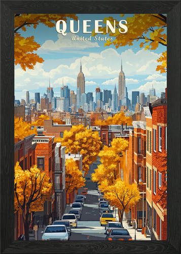 Poster viaggio queens new - da, queens,