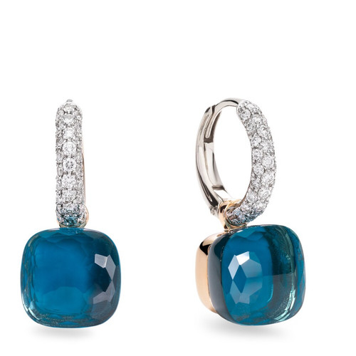 Orecchini topazio blu londra - orecchini,