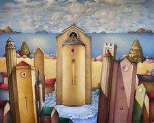 Nascita di Venere Paolo Grimaldi Dipinto ad Olio su Tela con Cornice PEZZO UNICO