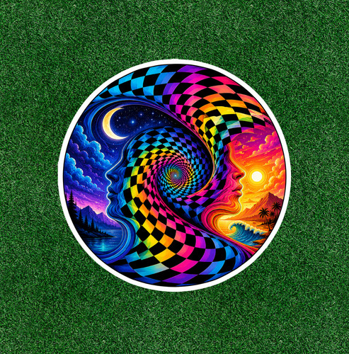 Optical illusion adesivo - 3d,