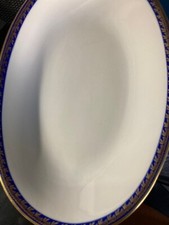 piatti porcellana Jaeger Bavaria blu e oro zecchino. Servizio da 12