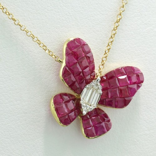 Rubino diamante collana con - rubino,