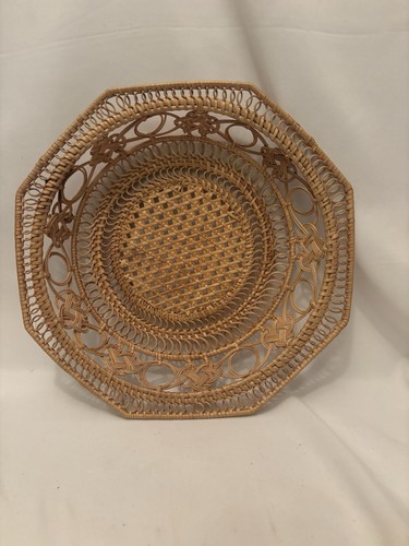 Octagonal wicker basket - octagonal,