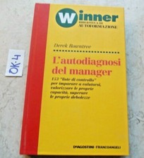 LIBRO L'AUTODIAGNOSI DEL MANAGER  DEREK ROWENTREE BIBLIOTECA WINNER  OTTIMO