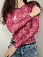 ZARA Top Trasparente Pizzo