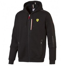 Felpa Puma Ferrari nera full zip con cappuccio uomo Scuderia Racing taglia large