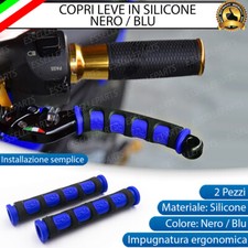 COPPIA COPRI LEVE IN SILICONE FRENO FRIZIONE NERO BLU PER PEUGEOT BELVILLE 125