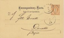 AUSTRIA 1889 (G350 p. stat. 2 kr da MASCHIO' pubblicità HIENE & LUGER a Carezza