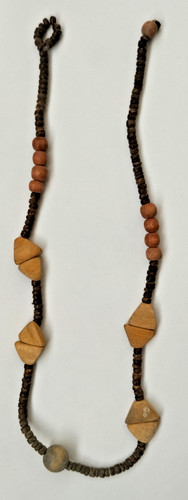 Collana perle legno - collana, in