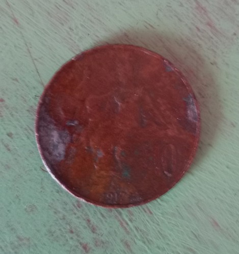 Moneta centesimi francia - moneta, 10