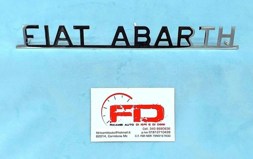 Fiat 500 fregio scritta sigla - fiat,
