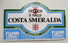 ADESIVO VINTAGE - 5° RALLY COSTA SMERALDA - SARDEGNA - AUTOMOBILE CLUB SASSARI -