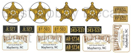 Decalcomanie mayberry sceriffo - decalcomanie,
