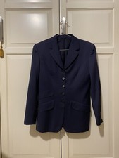 Brioni Giacca Blazer Donna,taglia 48,pura lana,blu notte.Perfetta,come nuova