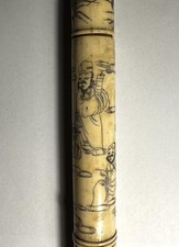Antica pipa oppio incisa - antica,