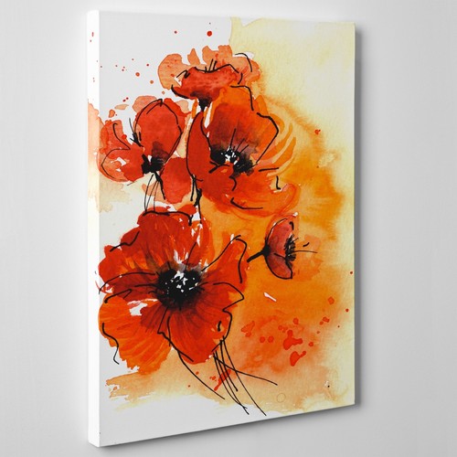 Quadro moderno fiori papaveri - quadro,