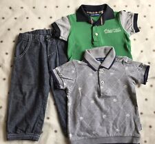 Lotto Stock 2 Polo Magliette + 1 Jeans Original Marines Bambino 9 Mesi