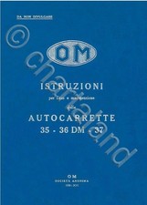 TRATTORE Autocarretta OM 35-36DM-37 1938 Manual DVD