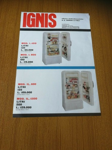 1958 ignis frigo frigorifero - ignis,