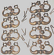 ANTICHE MANIGLIE BOMBATE E ROSETTE  PER CANTERANI BOLOGNESI A4 CASSETTI DEL 1600