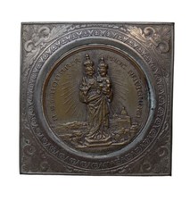 *HH* Antica Placca Madonna Bonaria Cagliari Medaglia Altarino Quadretto Icona
