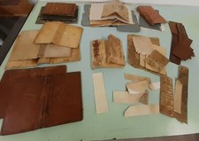 Lotto Pelle,carta,pergamena antica x  restauro Libri Antichi 