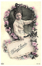 RPPC Buon Anno Giovane Bambino