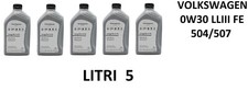 5 LITRI  volkswagen LongLife III FE 0w-30-VW 504 00/507 00 PORSCHE C30 (5X 1 L)
