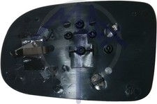 SPECCHIO SPECCHIETTO VETRO VETRINO TERMICO DX PER OPEL CORSA C 2001 AL 2006