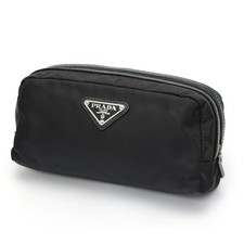 PRADA Re-Nylon x Saffiano Pelle Necessaire Pouch Viaggio 2NA045 Nylon Nero (Ne