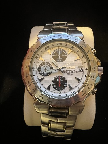 Pulsar cronografo world timer - pulsar,