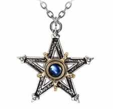Alchemy Gothic Pendant  P124 - Medieval Pentangle with Swarovski