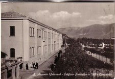 SANT'ARSENIO B/N  VIAGGIATA 1955 SCUOLE  ANIMATA 