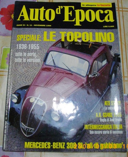 Auto epoca rivista novembre - auto, d'epoca