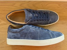 Santoni Uomo Blu Scamosciato
