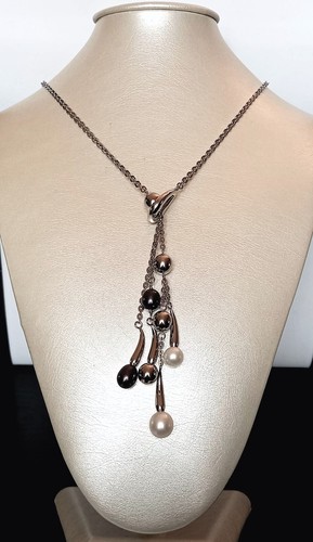 Collana acciaio con - in,