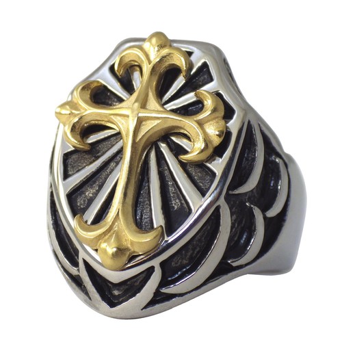 Anello uomo oro - anello, scudo